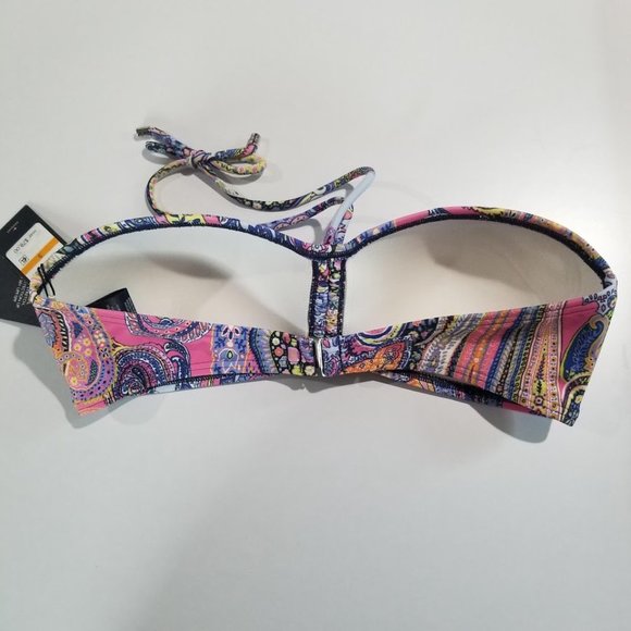 Tommy Hilfiger Paisley-Print Bandeau Bikini Top Size Small - Picture 6 of 9